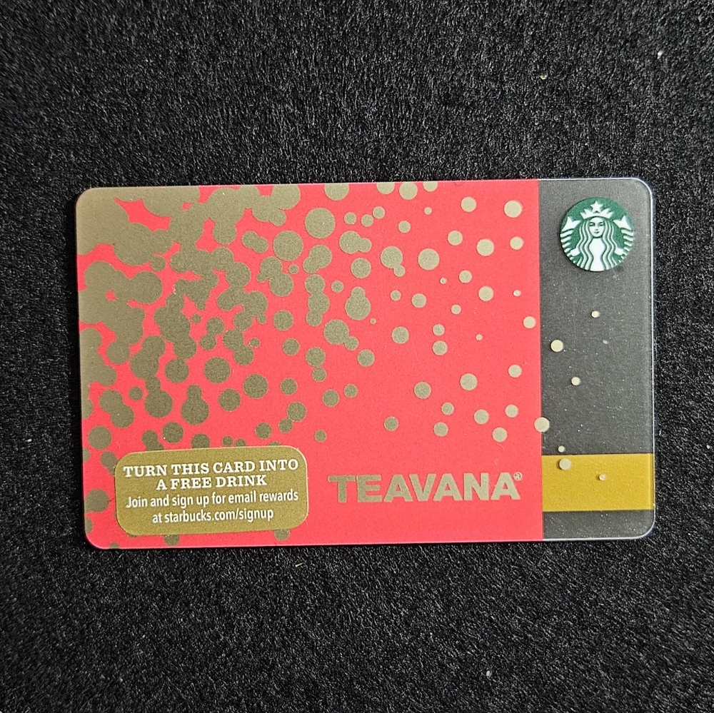 Starbucks Card - Teavana Christmas 2015 Traditonal Plastic